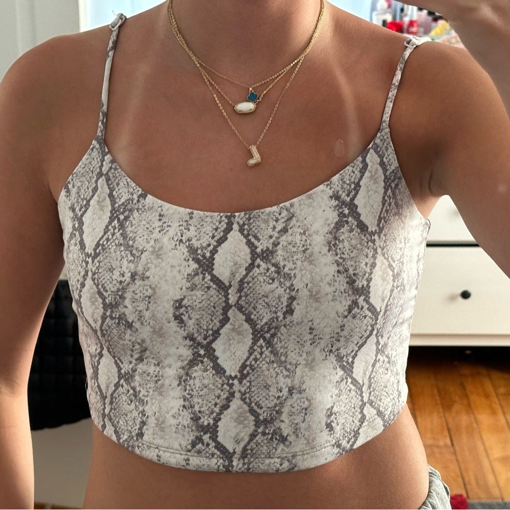 Forever 21 Gray Snake Print Top
